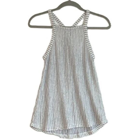 Splendid Striped Tank Top Linen Cotton Blend Resort Travel Vacation Womens XS - Picture 1 of 10